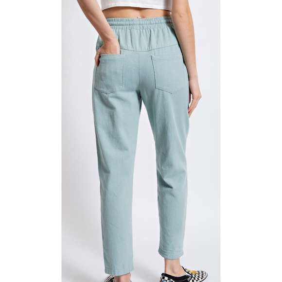 Easel EB50159 - Medium - Washed Twill Pants - Sage Blue - Picture 3 of 3